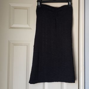 Mini black strapless party dress